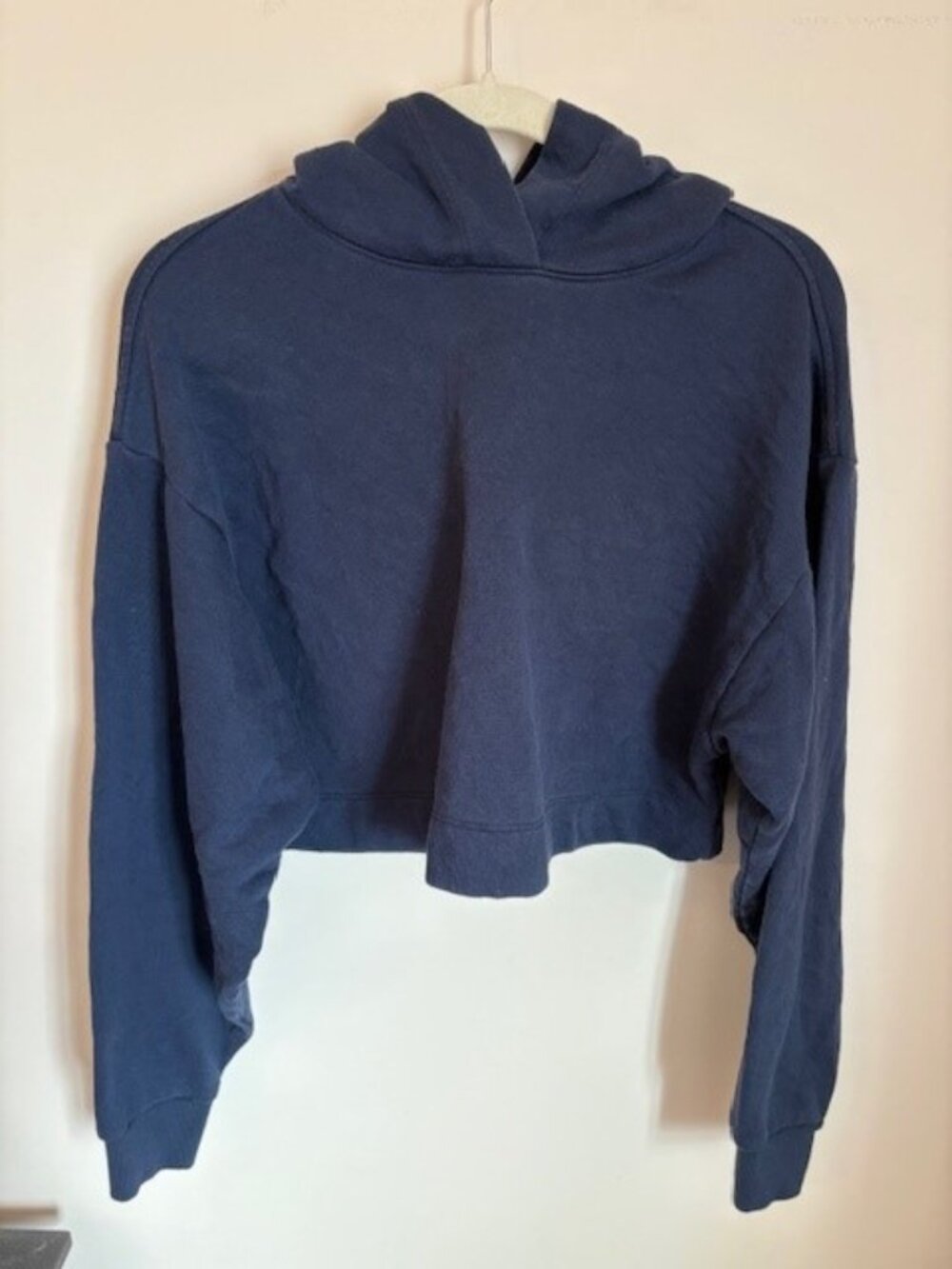 Alo Cropped Hoodie Navy